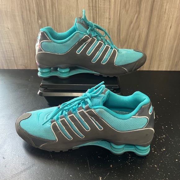 Nike Shox NZ Turquoise & Charcoal Grey Running Shoes Women's Size 8.5 314561-040 - Picture 6 of 13